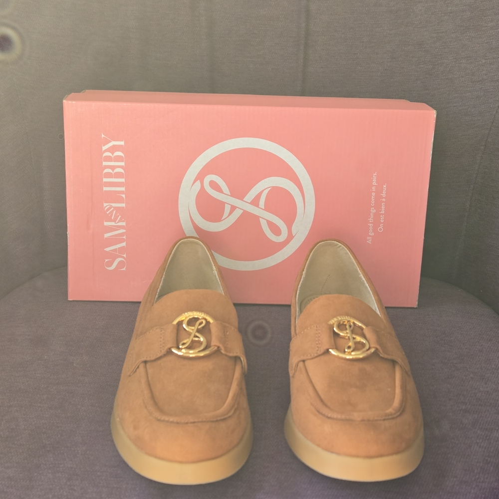 Sam & Libby Brown Skylar Loafers, Size 9.5